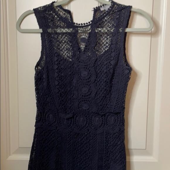H&M navy sleeveless lace dress size 4 - Picture 5 of 10